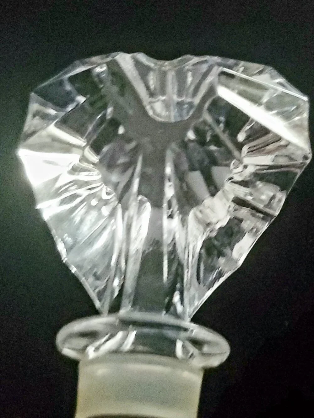Heart Shaped Crystal Wine Stopper Mikasa “Venus” - Austria